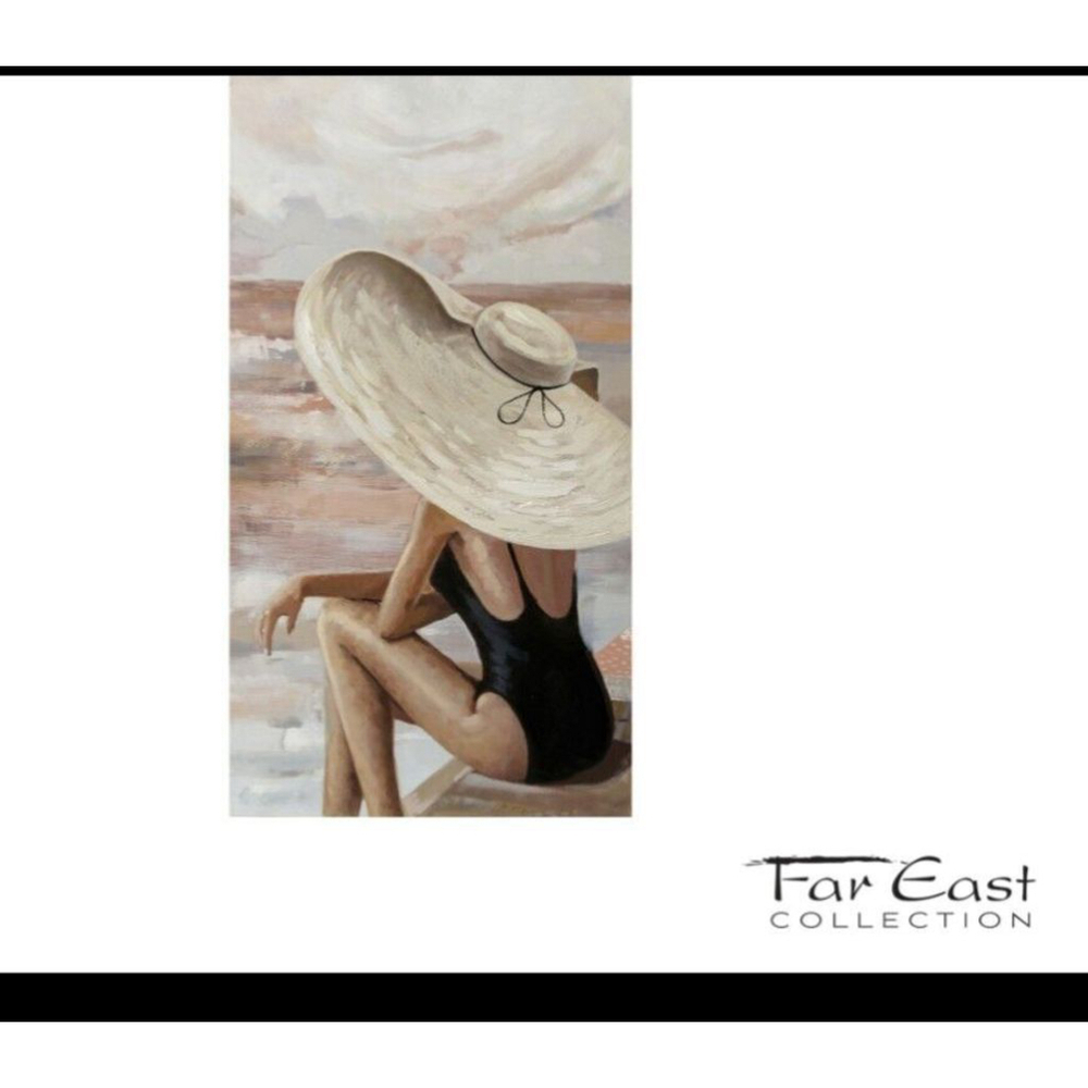 Oil on Canvas - A Moment To Ponder - Far East Collection- 23.66 in 43.33 in